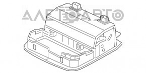 Plafonul de iluminare frontal pentru Honda CRV 17-22 bej, sub geamul de vizitare.