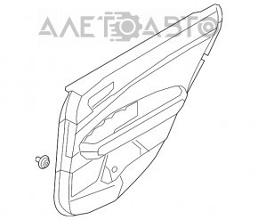 Обшивка двери карточка задняя левая Kia Optima 16- черн
