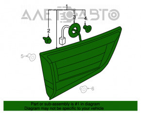 Lampa interioară pentru capacul portbagajului dreapta Mitsubishi Outlander 16-21 SUA restyled