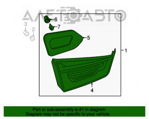 Lampa interioară pentru capacul portbagajului stânga Mitsubishi Outlander Sport ASX 10-19 zgâriată