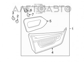 Lampa interioară pentru capacul portbagajului stânga Mitsubishi Outlander Sport ASX 10-19 nou, neoriginal