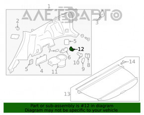 Butonul de rabatare a scaunelor din spate dreapta pentru Subaru Forester 14-18 SJ