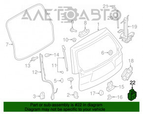 Кнопка открытия двери багажника внутренняя Subaru Forester 14-18 SJ OEM