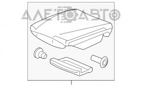 Consola centrală cu cotieră pentru Acura MDX 17-20 din piele neagră de lux