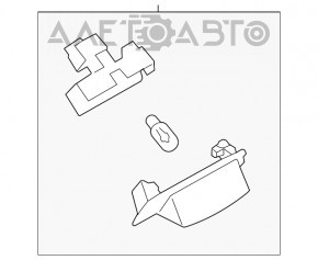 Подсветка номера двери багажника левая Mitsubishi Outlander 14-21 новый OEM оригинал