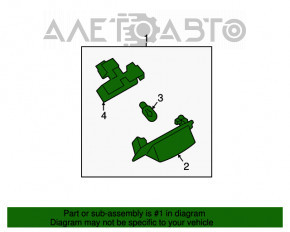 Iluminarea ușii portbagajului stânga Mitsubishi Outlander 16-21 restilizat nou OEM original.