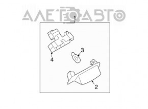 Подсветка номера двери багажника левая Mitsubishi Outlander 14-21 новый OEM оригинал