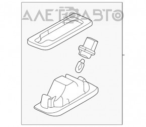 Lumina plăcuță hayon dreapta Mitsubishi Outlander Sport ASX 10 - nou original OEM