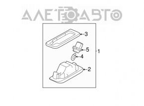 Iluminarea ușii portbagajului stâng Mitsubishi Outlander Sport ASX 10-