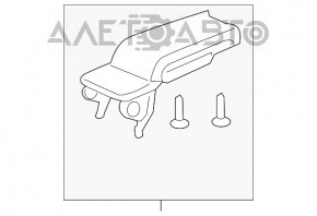 Подлокотник Honda Civic X FC 16-21 верхняя часть, черная тряпка