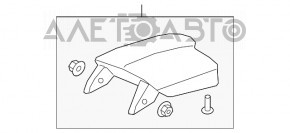 Consola centrală cu cotieră pentru Honda Accord 13-17 din piele neagră sub butoane.