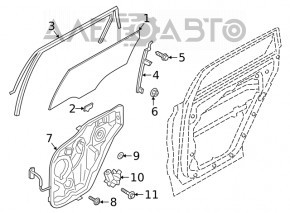 Fereastra electrică motor spate dreapta Hyundai Santa FE 19-