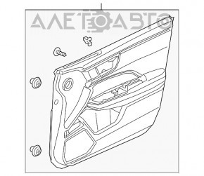 Capacul ușii, cartela frontală stânga Honda Clarity 18-21 SUA negru.