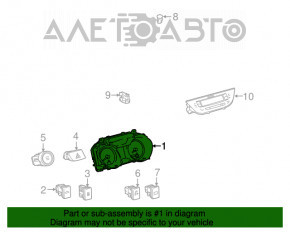 Tabloul de bord Toyota Avalon 13-18 3.5 zgârieturi