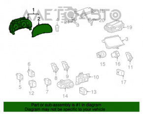 Panoul de instrumente Lexus RX350 10-15, 94k, cu suport rupt