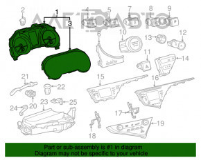 Щиток приборов Toyota Camry v70 18- LE\SE 29к, царапины