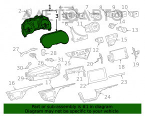 Panoul de instrumente Toyota Camry v70 18- LE\SE hibrid