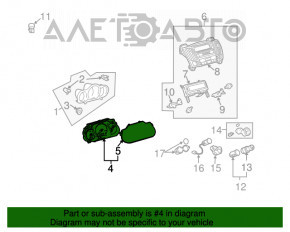 Щиток приборов Lexus RX400h 06-09 США 126к