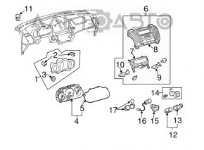 Щиток приборов Lexus RX400h 06-09 США 126к