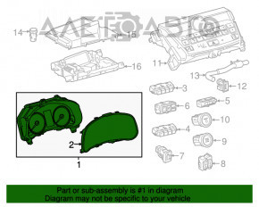 Panoul de instrumente Lexus NX300 18-21