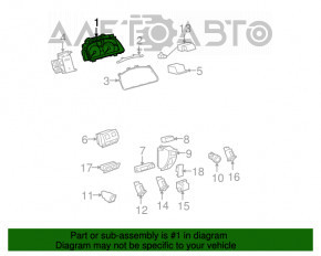 Tabloul de bord al modelului Lexus LS460 07-08 SUA