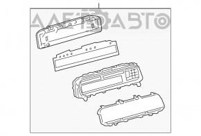 Щиток приборов Toyota Prius V 12-17 usa мили, 62к