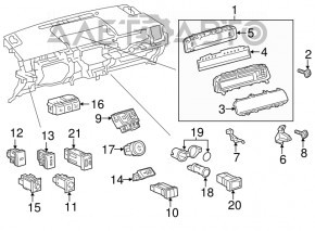 Щиток приборов Toyota Prius V 12-13 usa мили, 66к