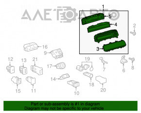 Tabloul de bord al Toyota Prius V 12-17 SUA mile