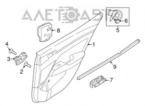 Capac usa interioara spate stanga Toyota Sienna 11-20