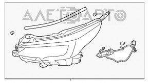 Фара передняя левая Subaru Outback 20- в сборе LED адаптив