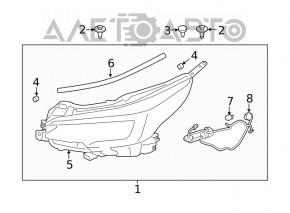 Фара передняя левая Subaru Outback 20- в сборе LED адаптив