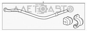 Stabilizator spate pentru Chevrolet Camaro 16- SS 6.2