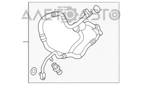 Tubul de aer condiționat condensator-compresor Chevrolet Camaro 16- 6.2 SS