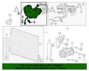 Tubul de aer condiționat condensator-compresor Chevrolet Camaro 16- 6.2 SS