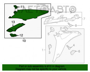 Capacul spate al suportului drept superior Chevrolet Impala 14-20