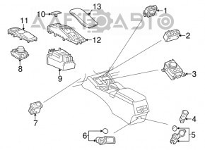 Blocul de control al modurilor de transmisie automată Lexus ES300h 13-18 bej