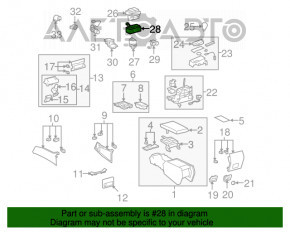 Controlul obturatorului si incalzirea scaunelor din spate pentru Lexus LS460 LS600h 07-12