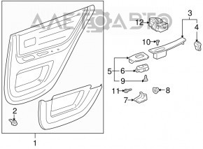 Управление стеклоподъемником задним правым Lexus IS200 IS300 99-05