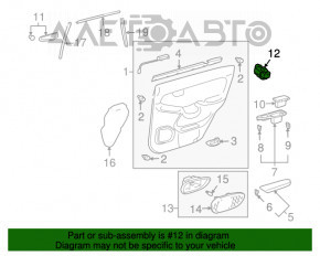 Controlul geamului electric din spatele stânga al lui Lexus GX470 03-09