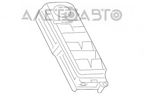 Controlul geamului electric din față, stânga, pentru Lexus RX350 RX450h 10-15, negru.