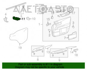 Controlul geamului electric din față, stânga, pentru Lexus RX350 RX450h 10-15, negru, cu pliere automată a oglinzilor, cu inserție din lemn negru.