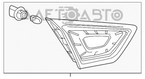 Lampa interioară pentru capacul portbagajului dreapta Chevrolet Impala 14-20