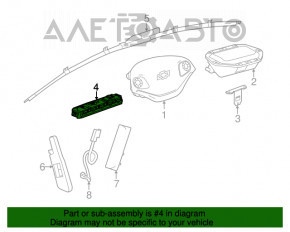 Airbag-ul genunchiului pentru șofer, stânga, Chevrolet Impala 14-20.