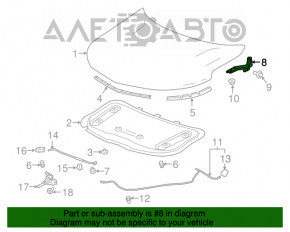 Buclă capotă stânga Chevrolet Equinox 18-