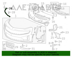 Capacul de bara din fata dreapta pentru Chevrolet Camaro 16- are fixarile rupte