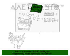 Blocul de siguranțe sub capotă pentru Chevrolet Camaro 16-18 2.0, 3.6, 6.2