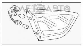 Lampa interioară pentru capacul portbagajului stânga Chevrolet Cruze 16-