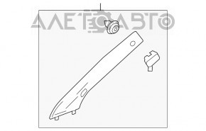 Capacul suportului frontal dreapta superioara pentru Acura MDX 14-20 gri, pentru a fi montat sub claxon, pentru curatare chimica, cu zgarietura.