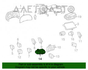 Butonul de control al iluminării panoului frontal Lexus RX350 RX450 10-15