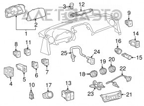 Кнопка управления освещения панели приборов Toyota Rav4 13-18